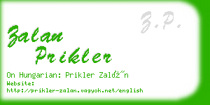 zalan prikler business card